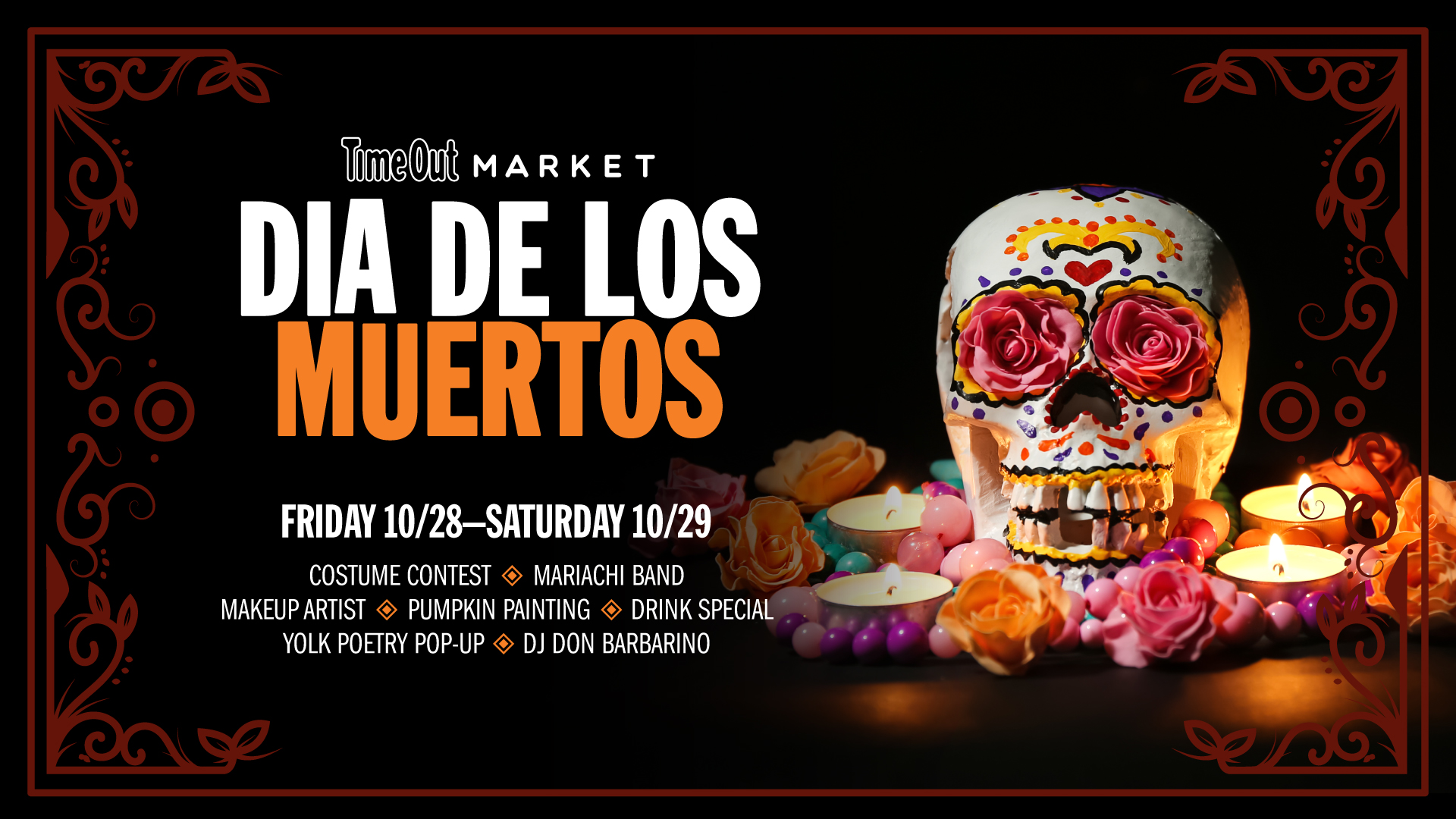 Dia de los Muertos celebration FREE 48hour Halloween party at Time