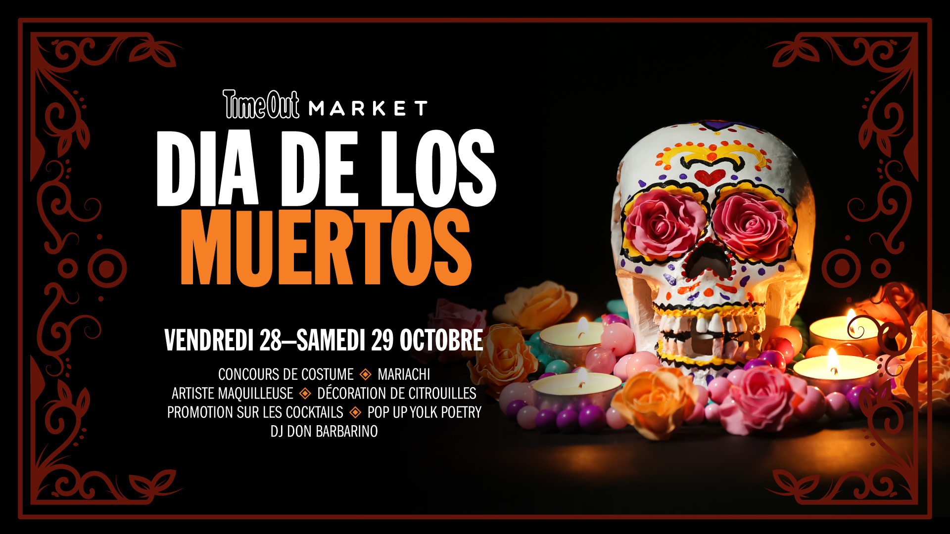 Célébration Dia de los Muertos Une fête d'Halloween GRATUIT de deux