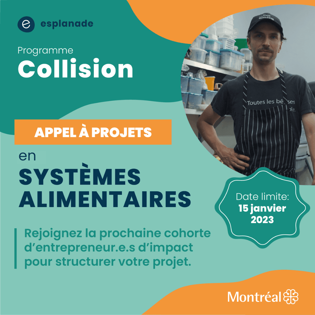 Appel à projets Startups x Collision d'Esplanade Québec en SYSTÈMES