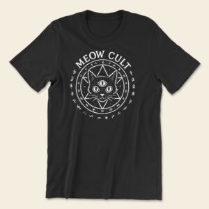 T-shirt Femme Meow Cult - Design Mystique Chat